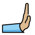 rightwards pushing hand: medium-light skin tone on OpenMoji