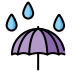 umbrella with rain drops on OpenMoji