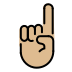 index pointing up: medium-light skin tone on OpenMoji