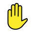 raised hand on OpenMoji