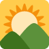 sunrise over mountains on Twitter/X