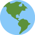 globe showing Americas on Twitter/X
