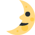 first quarter moon face on Twitter/X