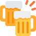 clinking beer mugs on Twitter/X