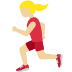 woman running: medium-light skin tone on Twitter/X
