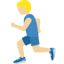 man running: medium-light skin tone on Twitter/X