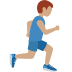 man running facing right: medium skin tone on Twitter/X