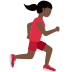 woman running facing right: dark skin tone on Twitter/X