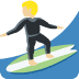 man surfing: medium-light skin tone on Twitter/X