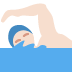 man swimming: light skin tone on Twitter/X