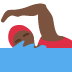 woman swimming: dark skin tone on Twitter/X
