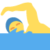 man swimming on Twitter/X