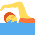 person swimming on Twitter/X