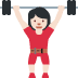 woman lifting weights: light skin tone on Twitter/X