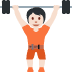 person lifting weights: light skin tone on Twitter/X