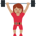 woman lifting weights: medium skin tone on Twitter/X