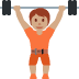 person lifting weights: medium skin tone on Twitter/X