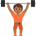 person lifting weights: medium-dark skin tone on Twitter/X
