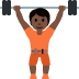 person lifting weights: dark skin tone on Twitter/X