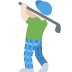 man golfing: light skin tone on Twitter/X