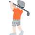 person golfing: light skin tone on Twitter/X