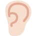 ear: light skin tone on Twitter/X