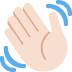 waving hand: light skin tone on Twitter/X