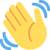 waving hand on Twitter/X
