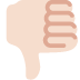 thumbs down: light skin tone on Twitter/X