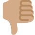 thumbs down: medium skin tone on Twitter/X