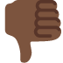 thumbs down: dark skin tone on Twitter/X