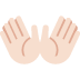 open hands: light skin tone on Twitter/X