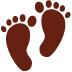 footprints on Twitter/X