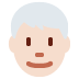 man: light skin tone, white hair on Twitter/X