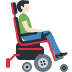 man in motorized wheelchair facing right: light skin tone on Twitter/X
