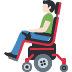 man in motorized wheelchair: light skin tone on Twitter/X