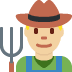 man farmer: medium-light skin tone on Twitter/X