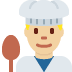 man cook: medium-light skin tone on Twitter/X