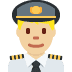 man pilot: medium-light skin tone on Twitter/X