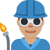 man factory worker: medium skin tone on Twitter/X