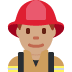 man firefighter: medium skin tone on Twitter/X