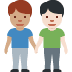 men holding hands: medium skin tone, light skin tone on Twitter/X