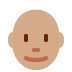 man: medium skin tone, bald on Twitter/X