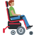 man in motorized wheelchair facing right: medium skin tone on Twitter/X