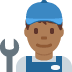 man mechanic: medium-dark skin tone on Twitter/X