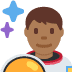 man astronaut: medium-dark skin tone on Twitter/X
