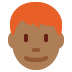 man: medium-dark skin tone, red hair on Twitter/X
