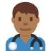 man health worker: medium-dark skin tone on Twitter/X