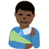 man feeding baby: dark skin tone on Twitter/X