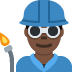 man factory worker: dark skin tone on Twitter/X